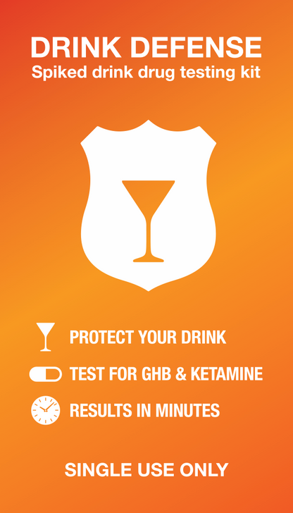 Drink Defense: Spiked Drink Test Card for GHB & Ketamine